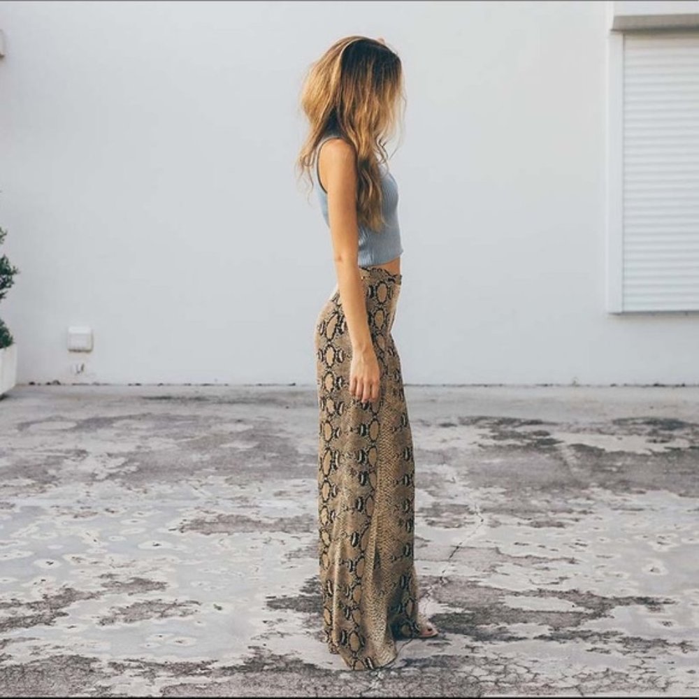 Zara Python Wide Leg Pants--XL - Picture 8 of 8